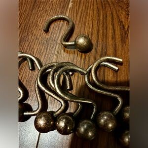 Antique Bronze Curtain Hooks (12)